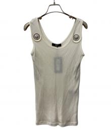 VERSUS（ヴェルサス）の古着「ノースリーブニット」｜ホワイト