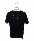 VERSUSヴェルサス）の古着「ピンデザインニット」｜ブラック