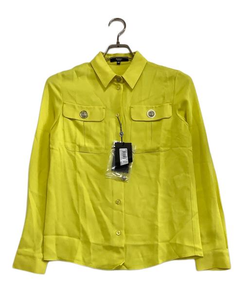 VERSUS（ヴェルサス）VERSUS (ヴェルサス) ボタン装飾ブラウス イエロー サイズ:36 未使用品の古着・服飾アイテム