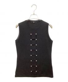 VERSUS（ヴェルサス）の古着「ノースリーブニット」｜ブラック