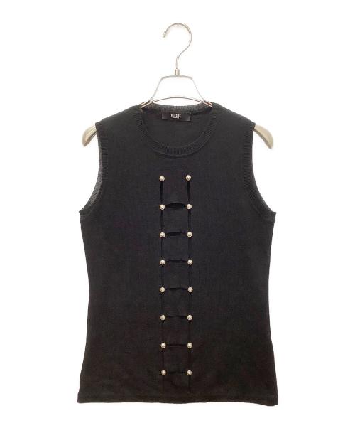 VERSUS（ヴェルサス）VERSUS (ヴェルサス) ノースリーブニット ブラック サイズ:38の古着・服飾アイテム