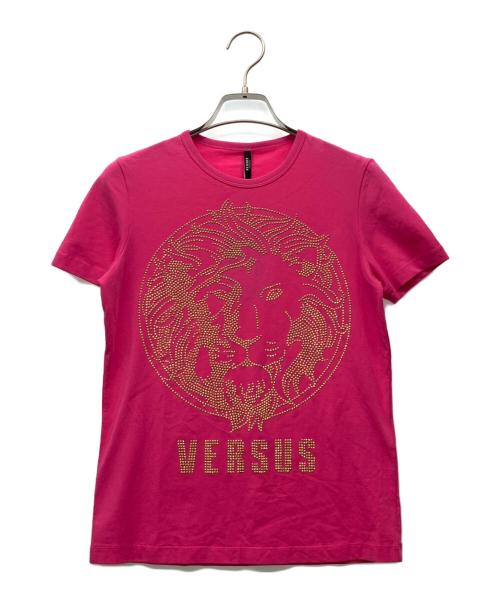 VERSUS（ヴェルサス）VERSUS (ヴェルサス) ラインストーンTシャツ ピンク サイズ:S 未使用品の古着・服飾アイテム