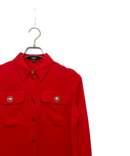 VERSUS（ヴェルサス）VERSUS (ヴェルサス) ボタン装飾ブラウス レッド サイズ:36の古着・服飾アイテム