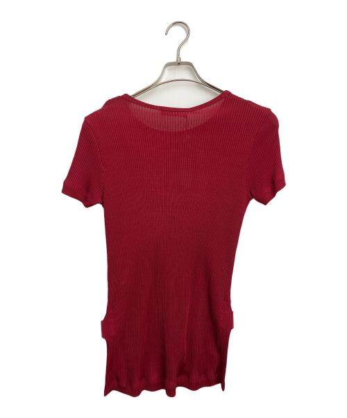 VERSUS（ヴェルサス）VERSUS (ヴェルサス) メデューサ装飾半袖ニット レッド サイズ:36の古着・服飾アイテム