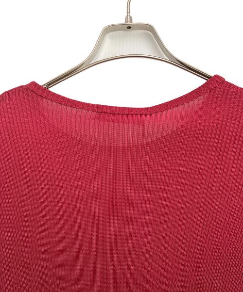 VERSUS（ヴェルサス）VERSUS (ヴェルサス) メデューサ装飾半袖ニット レッド サイズ:36の古着・服飾アイテム