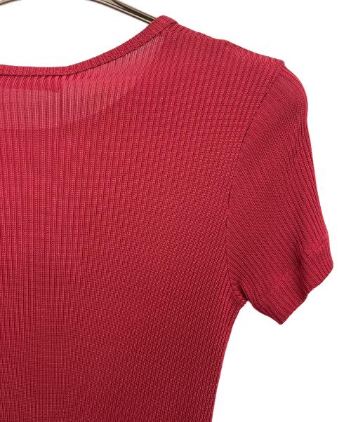 VERSUS（ヴェルサス）VERSUS (ヴェルサス) メデューサ装飾半袖ニット レッド サイズ:36の古着・服飾アイテム
