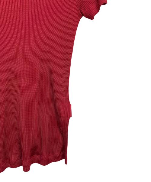 VERSUS（ヴェルサス）VERSUS (ヴェルサス) メデューサ装飾半袖ニット レッド サイズ:36の古着・服飾アイテム