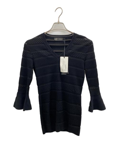 VERSACE（ヴェルサーチェ）VERSACE (ヴェルサーチェ) ニットワンピース ブラック サイズ:38 未使用品の古着・服飾アイテム