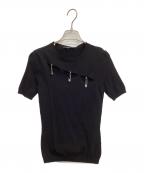 VERSUSヴェルサス）の古着「ピンデザインニット」｜ブラック