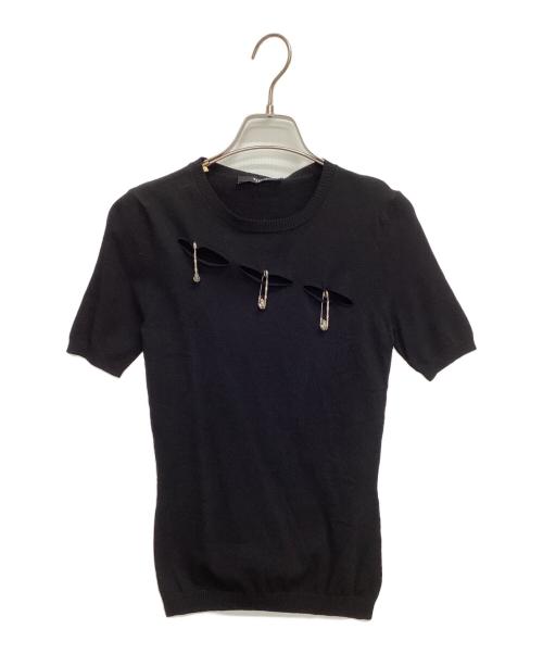 VERSUS（ヴェルサス）VERSUS (ヴェルサス) ピンデザインニット ブラック サイズ:42 未使用品の古着・服飾アイテム