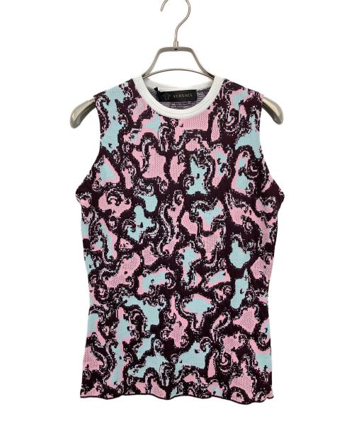 VERSACE（ヴェルサーチェ）VERSACE (ヴェルサーチェ) ノースリーブカットソー ピンク サイズ:40の古着・服飾アイテム