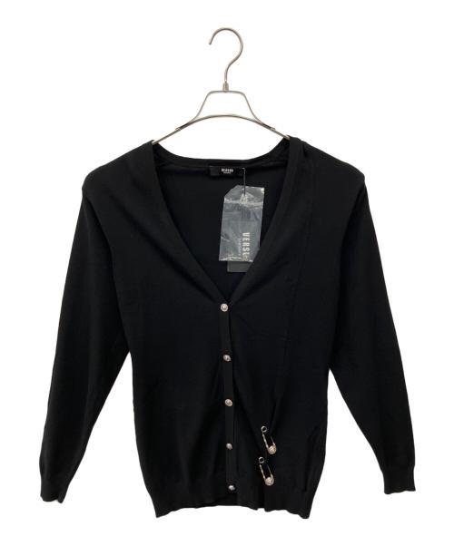 VERSUS（ヴェルサス）VERSUS (ヴェルサス) ピンデザインカーディガン ブラック サイズ:36　の古着・服飾アイテム
