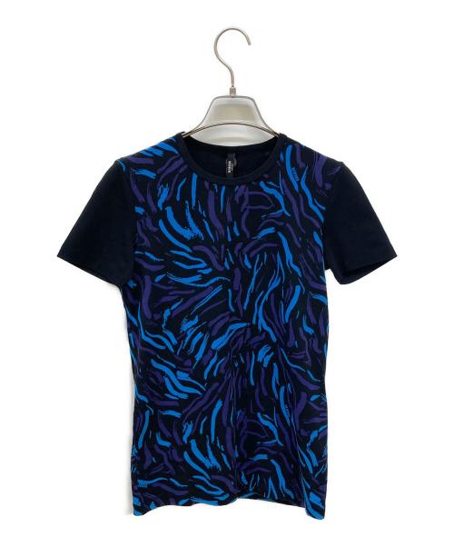 VERSUS（ヴェルサス）VERSUS (ヴェルサス) 総柄Tシャツ ブルー サイズ:XSの古着・服飾アイテム