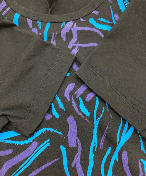 VERSUS（ヴェルサス）VERSUS (ヴェルサス) 総柄Tシャツ ブルー サイズ:XSの古着・服飾アイテム