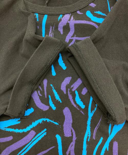 VERSUS（ヴェルサス）VERSUS (ヴェルサス) 総柄Tシャツ ブルー サイズ:XSの古着・服飾アイテム