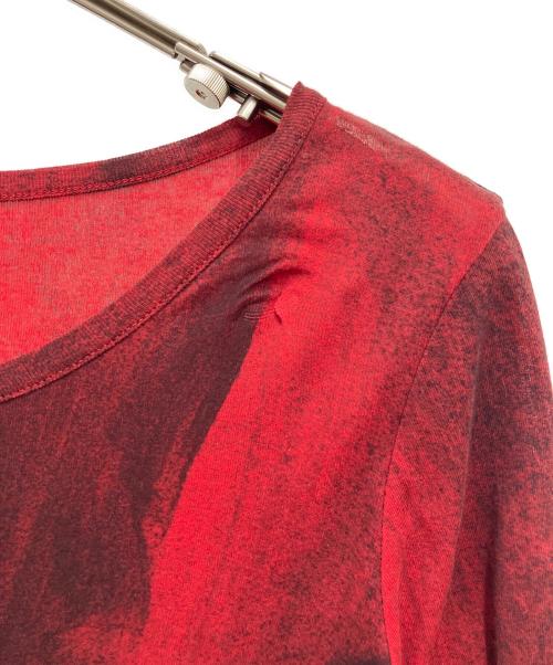 YOHJI YAMAMOTO（ヨウジヤマモト）YOHJI YAMAMOTO (ヨウジヤマモト) ペイントカットソー レッド サイズ:2の古着・服飾アイテム