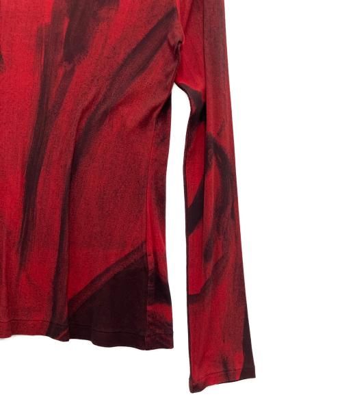 YOHJI YAMAMOTO（ヨウジヤマモト）YOHJI YAMAMOTO (ヨウジヤマモト) ペイントカットソー レッド サイズ:2の古着・服飾アイテム