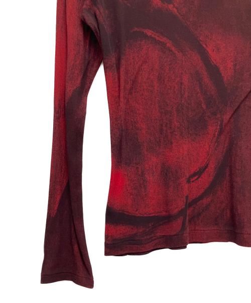 YOHJI YAMAMOTO（ヨウジヤマモト）YOHJI YAMAMOTO (ヨウジヤマモト) ペイントカットソー レッド サイズ:2の古着・服飾アイテム