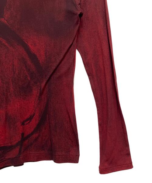 YOHJI YAMAMOTO（ヨウジヤマモト）YOHJI YAMAMOTO (ヨウジヤマモト) ペイントカットソー レッド サイズ:2の古着・服飾アイテム