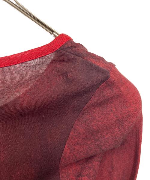 YOHJI YAMAMOTO（ヨウジヤマモト）YOHJI YAMAMOTO (ヨウジヤマモト) ペイントカットソー レッド サイズ:2の古着・服飾アイテム