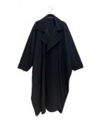 HOMME PLISSE ISSEY MIYAKEオム プリッセ イッセイ ミヤケ）の古着「Pleats long coat (プリーツロングコート)」｜ブラック