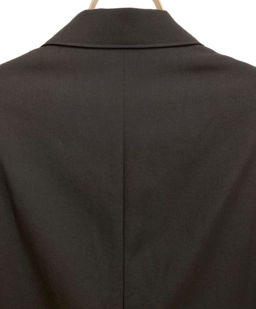 Yohji Yamamoto pour homme（ヨウジヤマモト プールオム）Yohji Yamamoto pour homme (ヨウジヤマモト プールオム) 23SS GABARDINE W-DOUBLE BODY PEAKED JKA（ギャバジンダブルボディピークドジャケット） ブラック サイズ:2の古着・服飾アイテム
