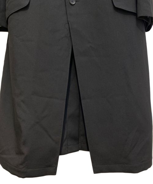 Yohji Yamamoto pour homme（ヨウジヤマモト プールオム）Yohji Yamamoto pour homme (ヨウジヤマモト プールオム) 23SS GABARDINE W-DOUBLE BODY PEAKED JKA（ギャバジンダブルボディピークドジャケット） ブラック サイズ:2の古着・服飾アイテム