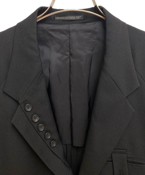 Yohji Yamamoto pour homme（ヨウジヤマモト プールオム）Yohji Yamamoto pour homme (ヨウジヤマモト プールオム) GABARDINE I-LAPEL BUTTON 5PK JKT(ラペル釦5PKJK) ブラック サイズ:3の古着・服飾アイテム