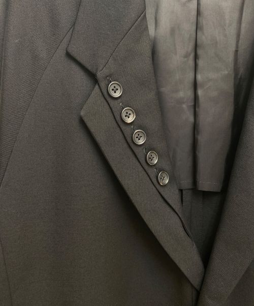 Yohji Yamamoto pour homme（ヨウジヤマモト プールオム）Yohji Yamamoto pour homme (ヨウジヤマモト プールオム) GABARDINE I-LAPEL BUTTON 5PK JKT(ラペル釦5PKJK) ブラック サイズ:3の古着・服飾アイテム