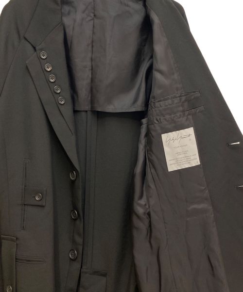 Yohji Yamamoto pour homme（ヨウジヤマモト プールオム）Yohji Yamamoto pour homme (ヨウジヤマモト プールオム) GABARDINE I-LAPEL BUTTON 5PK JKT(ラペル釦5PKJK) ブラック サイズ:3の古着・服飾アイテム