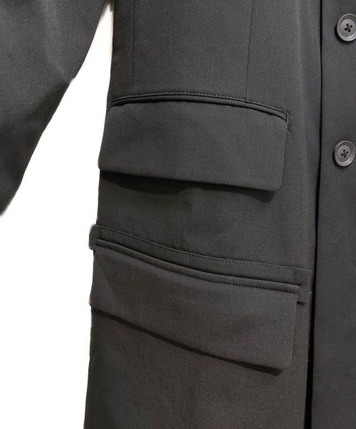REGULATION Yohji Yamamoto（レギュレーションヨウジヤマモト）REGULATION Yohji Yamamoto (レギュレーションヨウジヤマモト) WOOL GABARDINE DOCTOR'S COAT(ウールギャバジン ドクターコート) ブラック サイズ:2の古着・服飾アイテム