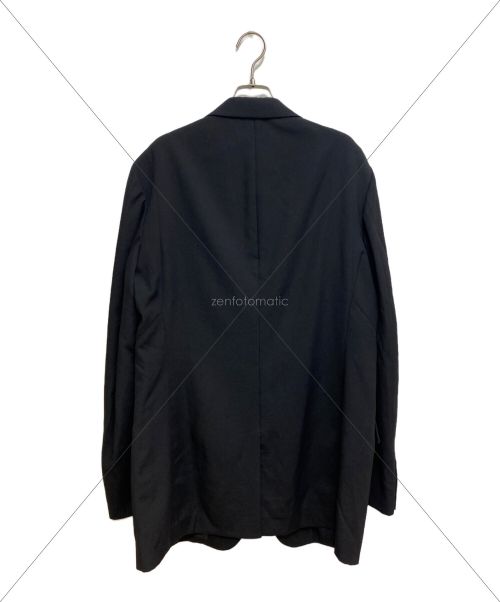 Yohji Yamamoto pour homme（ヨウジヤマモト プールオム）Yohji Yamamoto pour homme (ヨウジヤマモト プールオム) DUAL FABRIC GABARDINE PEAK LAPEL JACKET ブラック サイズ:3の古着・服飾アイテム