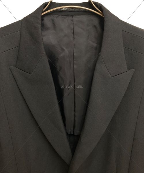 Yohji Yamamoto pour homme（ヨウジヤマモト プールオム）Yohji Yamamoto pour homme (ヨウジヤマモト プールオム) DUAL FABRIC GABARDINE PEAK LAPEL JACKET ブラック サイズ:3の古着・服飾アイテム