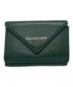 BALENCIAGAバレンシアガ）の古着「3つ折りコンパクトウォレット」｜グリーン