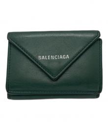 BALENCIAGA（バレンシアガ）の古着「3つ折りコンパクトウォレット」｜グリーン