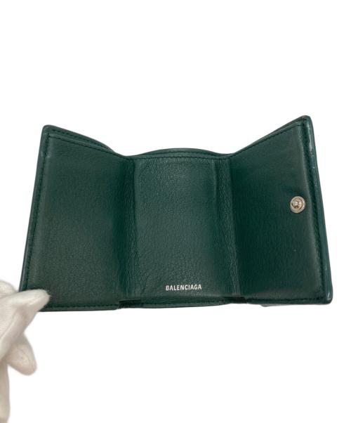 BALENCIAGA（バレンシアガ）BALENCIAGA (バレンシアガ) 3つ折りコンパクトウォレット グリーン サイズ:-の古着・服飾アイテム
