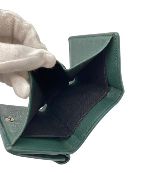 BALENCIAGA（バレンシアガ）BALENCIAGA (バレンシアガ) 3つ折りコンパクトウォレット グリーン サイズ:-の古着・服飾アイテム