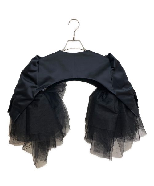 noir kei ninomiya（ノワール ケイ ニノミヤ）noir kei ninomiya (ノワール ケイ ニノミヤ) チュール切替レイヤードトップ ブラック サイズ:XSの古着・服飾アイテム