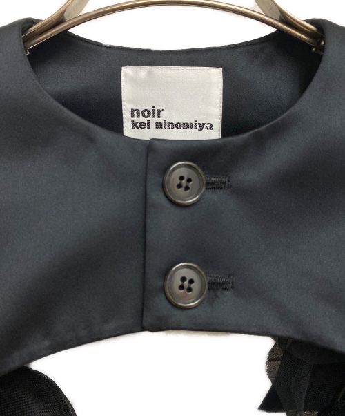 noir kei ninomiya（ノワール ケイ ニノミヤ）noir kei ninomiya (ノワール ケイ ニノミヤ) チュール切替レイヤードトップ ブラック サイズ:XSの古着・服飾アイテム