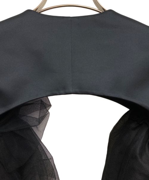 noir kei ninomiya（ノワール ケイ ニノミヤ）noir kei ninomiya (ノワール ケイ ニノミヤ) チュール切替レイヤードトップ ブラック サイズ:XSの古着・服飾アイテム