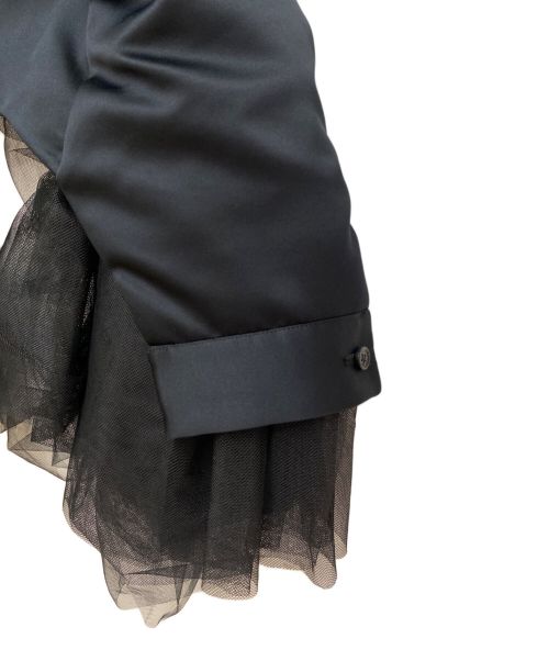 noir kei ninomiya（ノワール ケイ ニノミヤ）noir kei ninomiya (ノワール ケイ ニノミヤ) チュール切替レイヤードトップ ブラック サイズ:XSの古着・服飾アイテム