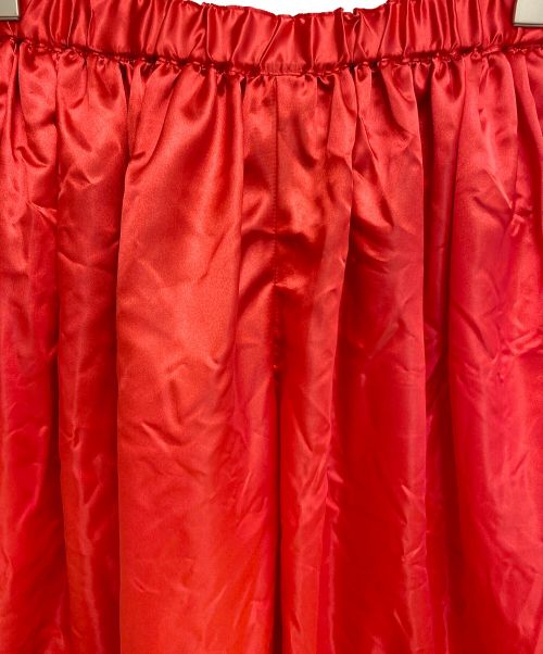 COMME des GARCONS GIRL（コムデギャルソンガール）COMME des GARCONS GIRL (コムデギャルソンガール) Ruffle design satin pants（フリルデザインサテンパンツ） レッド サイズ:Sの古着・服飾アイテム