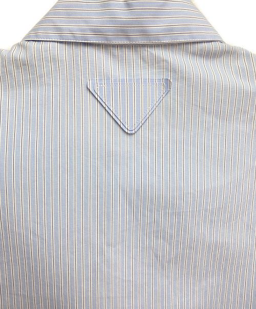 PRADA（プラダ）PRADA (プラダ) Striped shirt（ストライプシャツ） ブルー サイズ:Lの古着・服飾アイテム