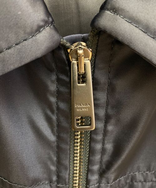 PRADA（プラダ）PRADA (プラダ) ナイロンジップジャケット ネイビー サイズ:52の古着・服飾アイテム