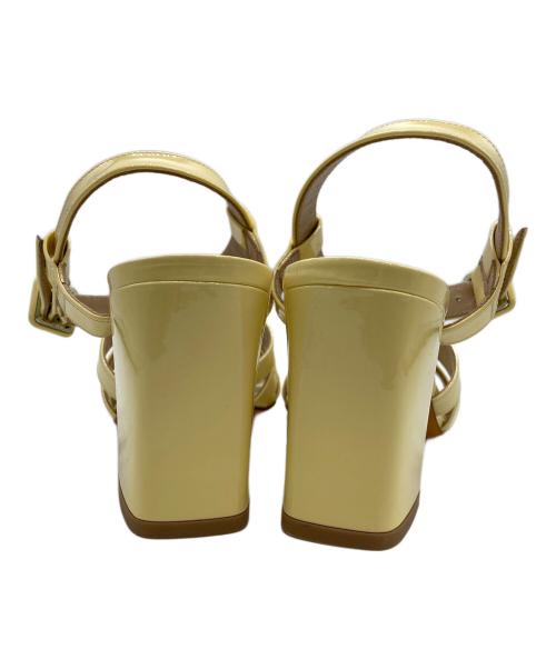 MARYAM NASSIR ZADEH（マリアムナッシアーザデー）Maryam Nassir Zadeh (マリアムナッシアーザデー) エナメルサンダル イエロー サイズ:37の古着・服飾アイテム