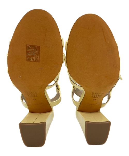 MARYAM NASSIR ZADEH（マリアムナッシアーザデー）Maryam Nassir Zadeh (マリアムナッシアーザデー) エナメルサンダル イエロー サイズ:37の古着・服飾アイテム