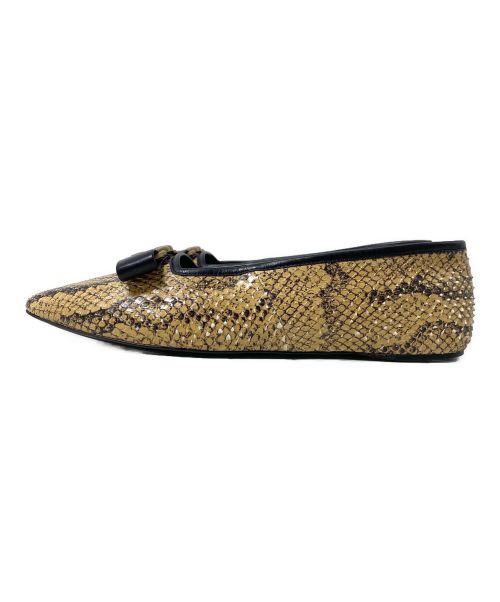 GUCCI（グッチ）GUCCI (グッチ) Python ballet flat (パイソン バレエ フラット) ベージュ サイズ:37の古着・服飾アイテム