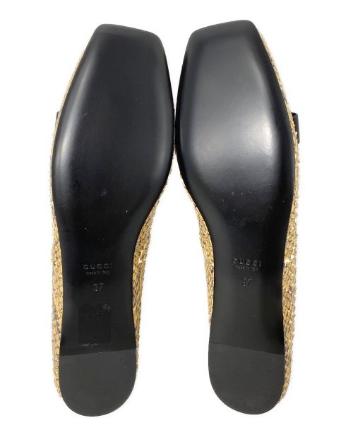 GUCCI（グッチ）GUCCI (グッチ) Python ballet flat (パイソン バレエ フラット) ベージュ サイズ:37の古着・服飾アイテム