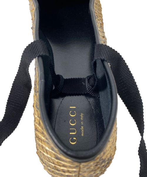 GUCCI（グッチ）GUCCI (グッチ) Python ballet flat (パイソン バレエ フラット) ベージュ サイズ:37の古着・服飾アイテム