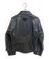 PRADA (プラダ) Black leather jacket（ブラックレザージャケット） ブラック サイズ:46：380000円